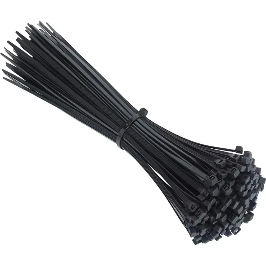 100 PCS Black Nylon Cable Ties, 4 x 150 mm Self-Locking Zip Ties, Plastic Fastening Straps for Cable Management, Wire Organization, Home, Office and DIY Use