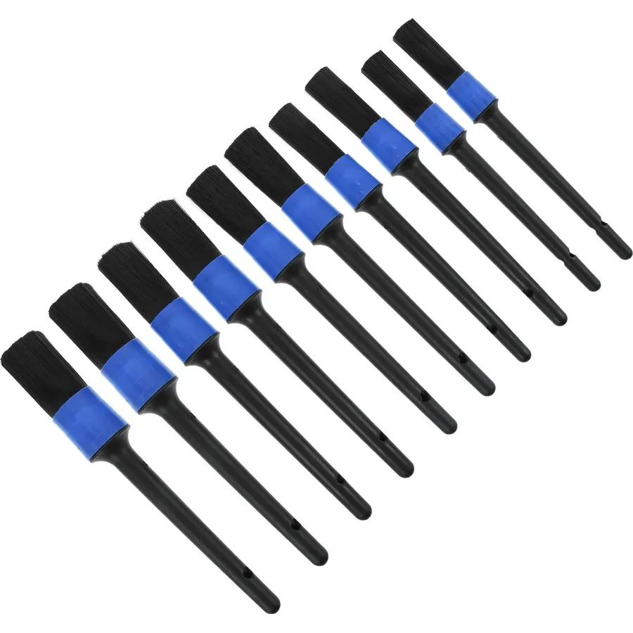 10pcs Car Detailing Brush Set, Plastic Interior Wheel Cleaning Tools