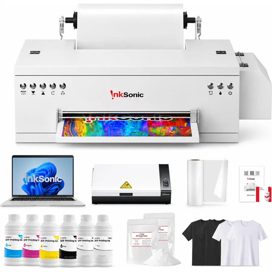 13" R1390 DTF Printer with Curing Oven & Laptop for Custom Apparel