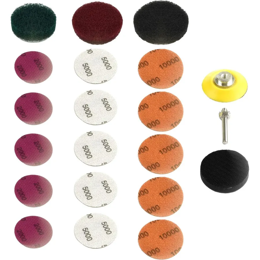 2 Inch Headlight Restoration Pads Drill Kit Nylon Scouring