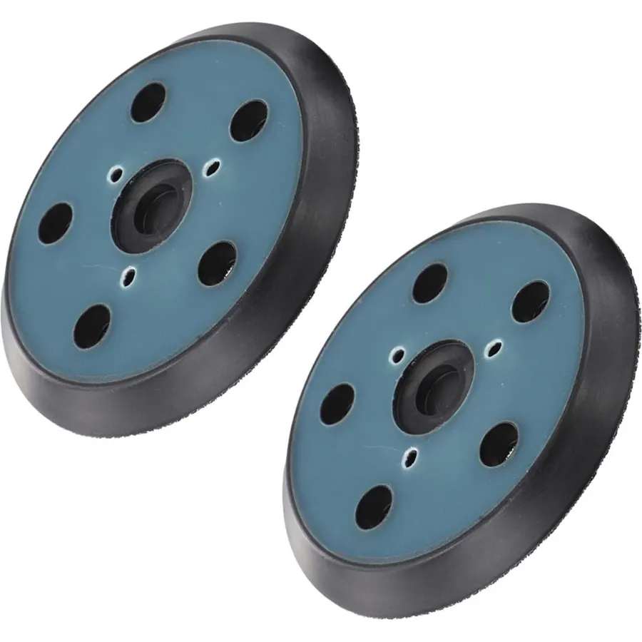 2-Pack 5-Inch 5-Hole Sander Pads with Soft Rubber Base for Random