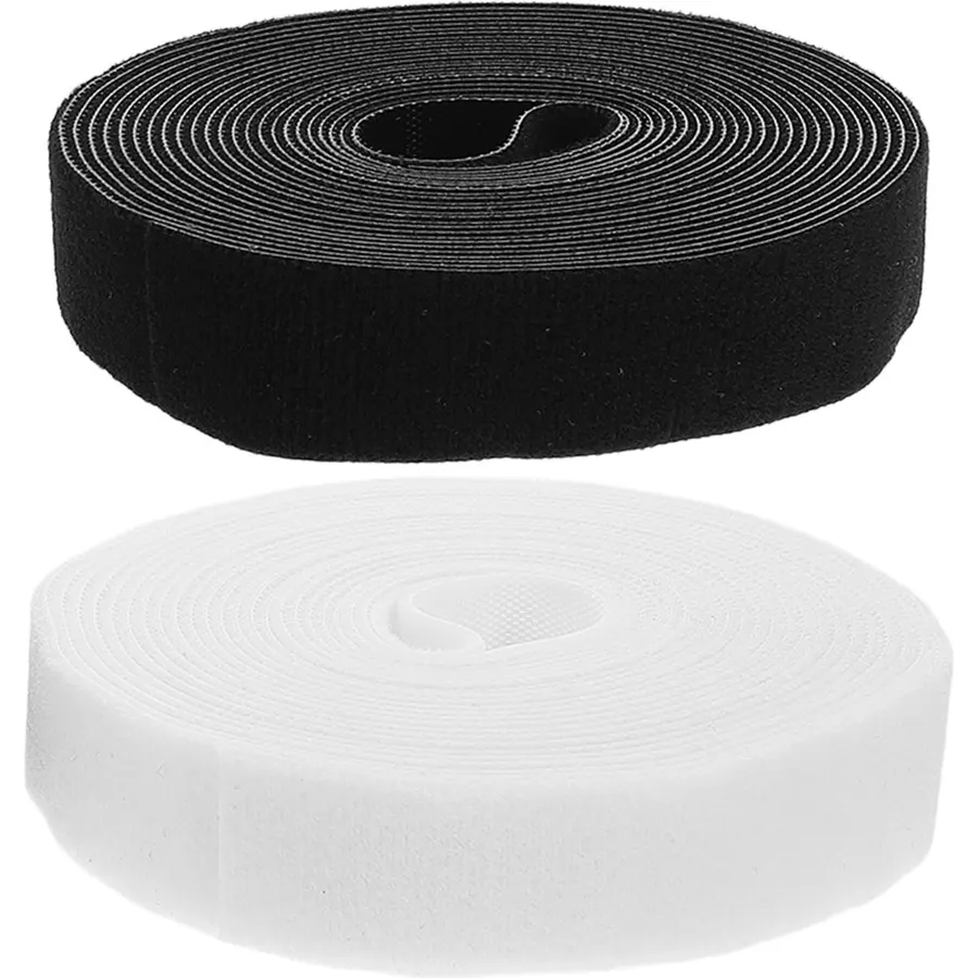 2 Rolls Self Adhesive Cable Straps Back-to-back Wire Organizer