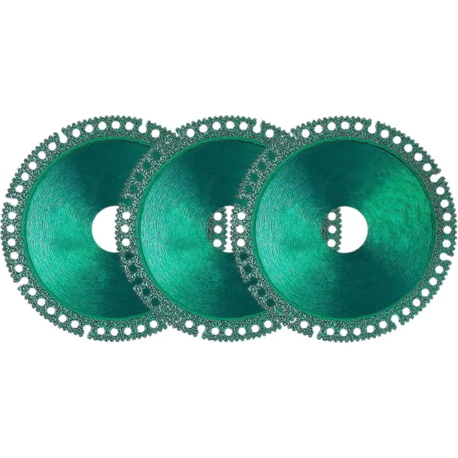 3 Pcs Green Diamond Cutting Disc 20mm 1.6mm for Tile Stone Metal