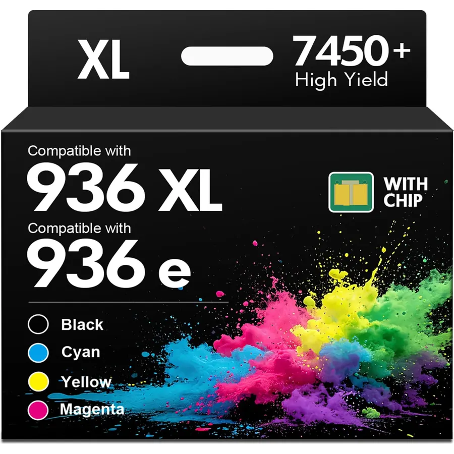 936 936XL 9125e Ink Cartridges Combo Pack for HP Printers 9120e 9730e 936e