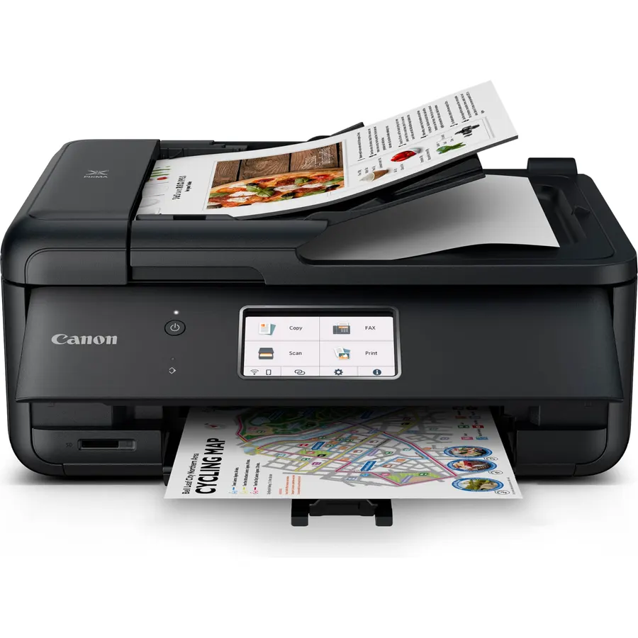 Canon PIXMA TR8620a - All-in-One Printer Home Office|Copier|Scanner|Fax|Auto Document Feeder | Photo, Document | Airprint (R), Android, Black, Works with Alexa