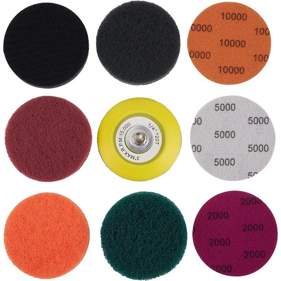 Car Headlight Restoration Kit Scouring Pads For Drill