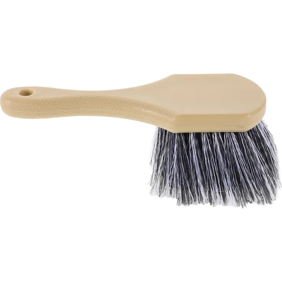 Car Tire Cleaning Brush with Short Handle Soft Bristles for Alloy Wheels