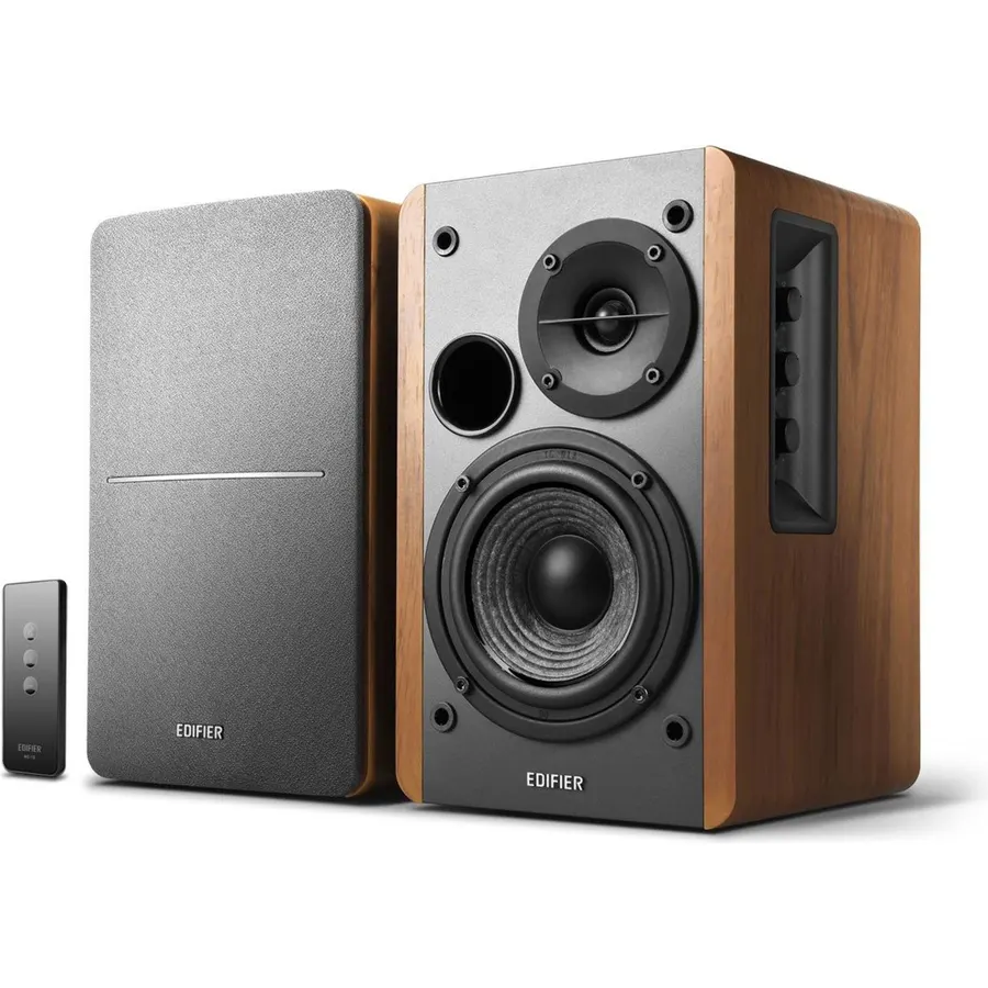 Edifier R1700BT Bluetooth Bookshelf Speaker - Active Near-Field Studio Monitors - Powered Speakers 2.0 Setup Wooden Enclosure 66w RMS (Black)