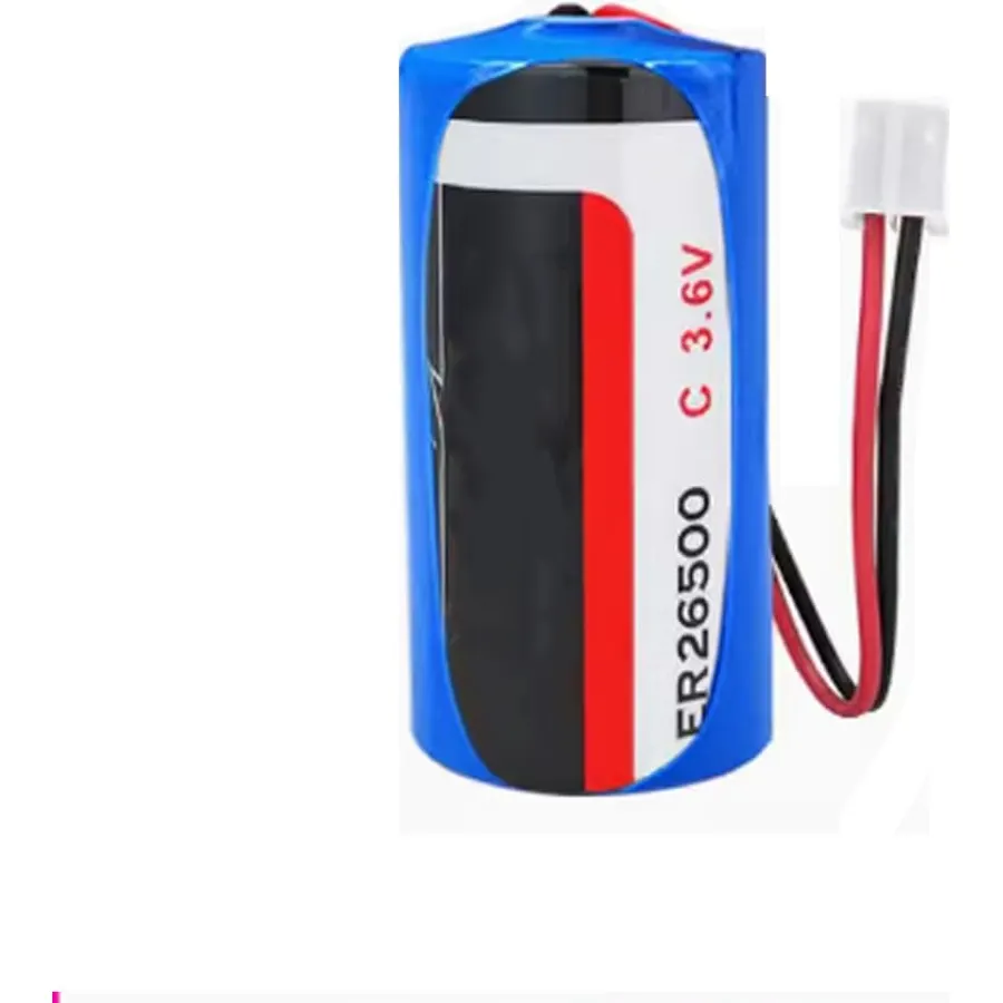 (1-Pack) ER26500 3.6V 8500mAh Size C Non-Rechargeable Lithium Battery (with 2.0 White Plug)