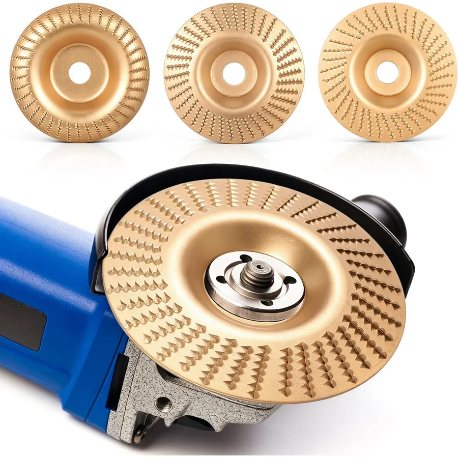 Gold Woodworking Grinding Disc Set, Shaping and Polishing Wheels