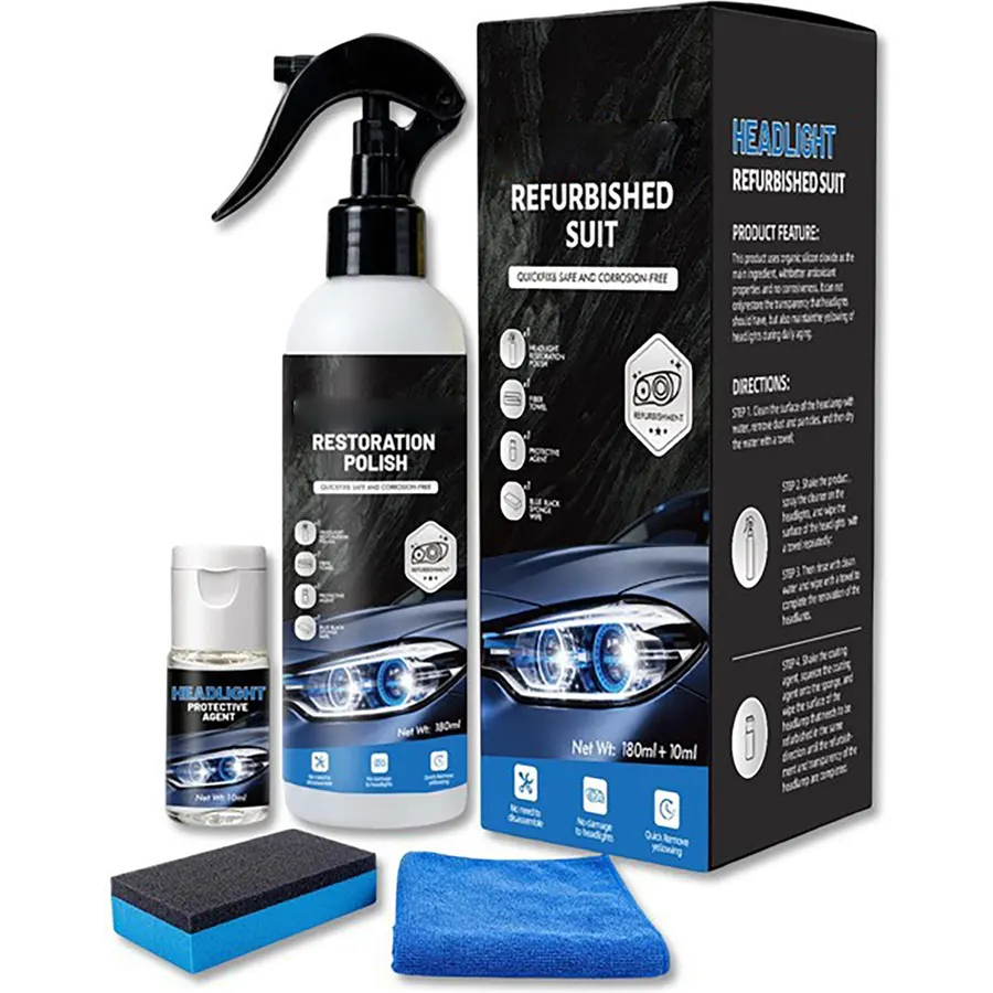Headlight Restoration Kit Car Headlight Cleaner and Restorer