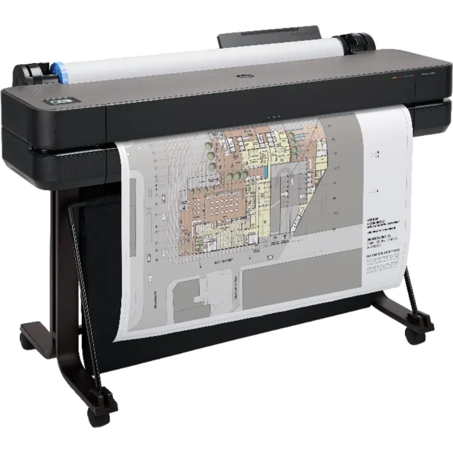 HP DesignJet T630 Large Format 36-inch Plotter Printer, with Auto Sheet Feeder, Media Bin & Stand (5HB11D)