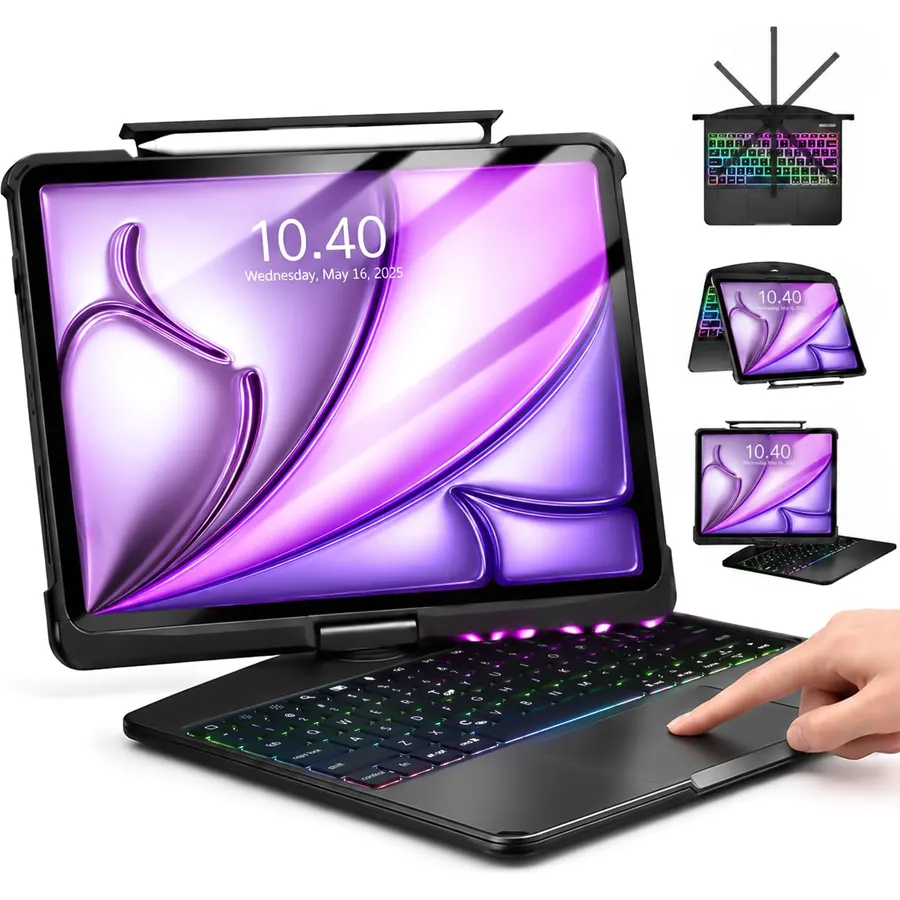 Qularlans Keyboard Case for iPad Air 13 M4 M3 M2 & Pro 12.9 6/5/4/3 Gen