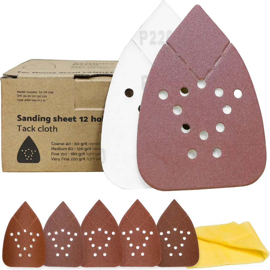 S&F STEAD & FAST Black and Decker Mouse Sanding Pads 60 Pack