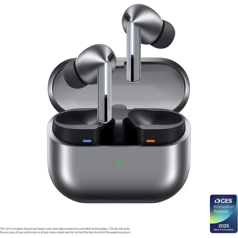 Samsung Galaxy Buds 3 Pro AI True Wireless Bluetooth Earbuds, Noise Cancelling, Sound Optimization, Redesigned Comfort Fit, Silver