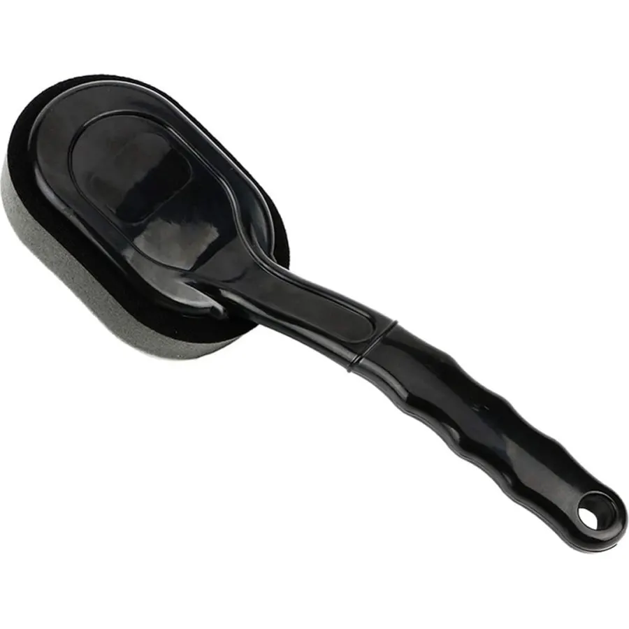 Tire Dressing Applicator Brush with Handle, Removable Sponge Pad for Wheels