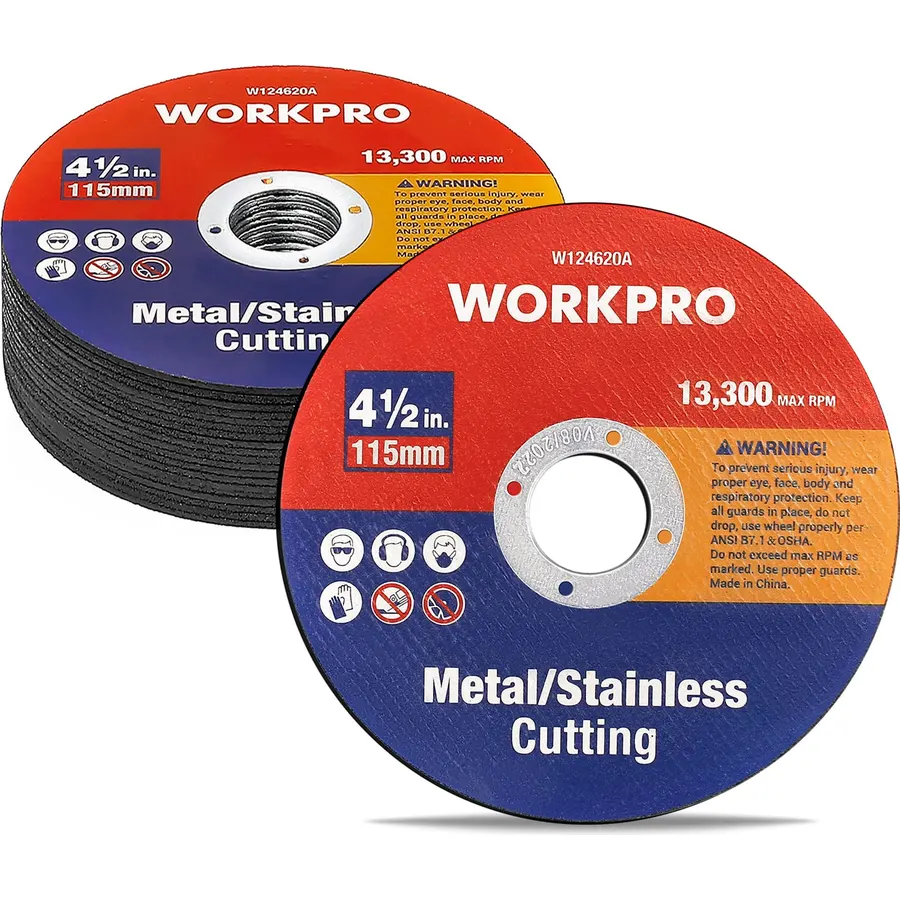 WORKPRO 4-1/2 x 7/8 Inch Cut-Off Wheels, 20 Pack Thin Metal Cutting Discs